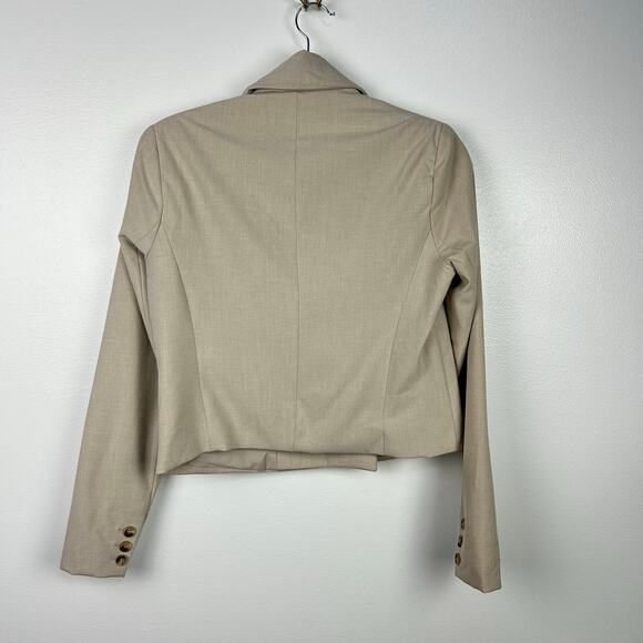 NEW Joie Tan Oatmeal Short Blazer Suit Jacket Women’s Career Wear Size XS - Picture 5 of 6